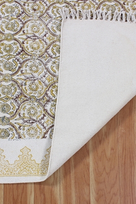 Indian Moroccan Rug Handmade Block Printed Cotton Durries Yoga Mat Outdoor Carpet 4
