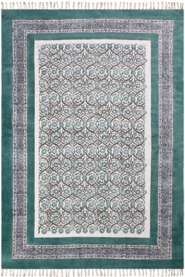 Kitchen Kilim Handmade Indian Cotton Carpet Eco Friendly Dhurrie Geometric Rug 1