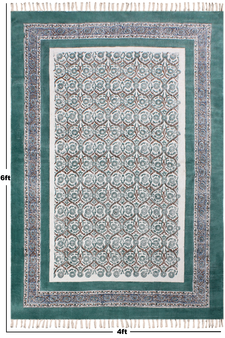 Kitchen Kilim Handmade Indian Cotton Carpet Eco Friendly Dhurrie Geometric Rug