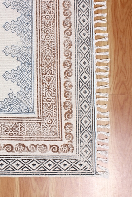 Indian Natural Handmade Cotton Durries Kitchen Area Rug Living Room Carpets 5