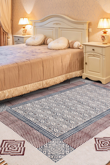 Handmade Cotton Rug Vintage Look Carpet Traditional Classic Dhurrie Geometric Kilim
