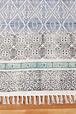 Outdoor Kilim Indian Handmade Dhurrie Cotton Carpet Geometric Area Carpet 5