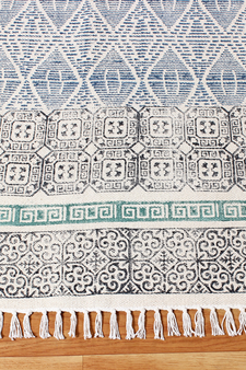 Outdoor Kilim Indian Handmade Dhurrie Cotton Carpet Geometric Area Carpet