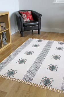 Indian Handmade Rug Traditional Vintage Cotton Dhurrie Decorative Kilim