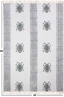 Indian Handmade Rug Traditional Vintage Cotton Dhurrie Decorative Kilim