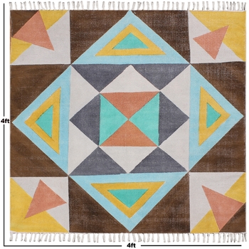 Hand Woven Cotton Durries Dining Room Carpets Yoga Outdoor Mats Kitchen Rugs 3
