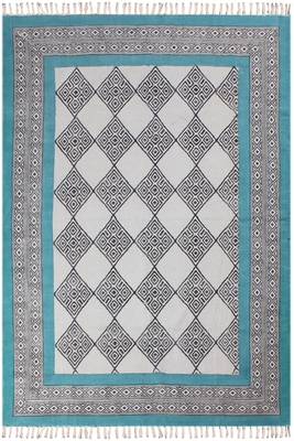 Indian Handmade Floor Carpet Vintage Rug Natural Cotton Durries Kitchen Rugs 1
