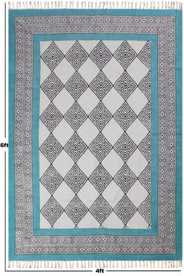Indian Handmade Floor Carpet Vintage Rug Natural Cotton Durries Kitchen Rugs 3