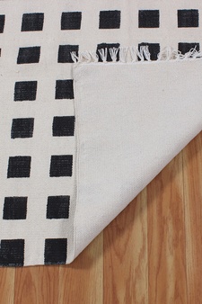 Hand Woven Cotton Rug Boho Print Handmade Cotton Kilim Geometric Area Rug