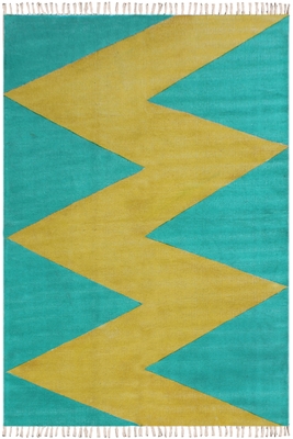 Boho Print Handmade Cotton Kilim Geometric Area Rug India Cotton Carpet 1