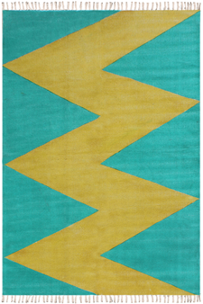 Boho Print Handmade Cotton Kilim Geometric Area Rug India Cotton Carpet