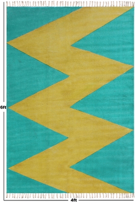 Boho Print Handmade Cotton Kilim Geometric Area Rug India Cotton Carpet 3