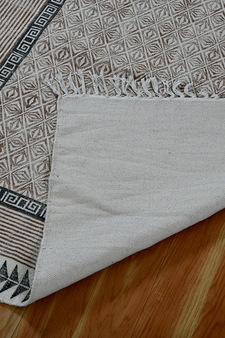 Indian Hand Block Print Kilim Hallway Rug Hand Made Pure Cotton Dhurrie