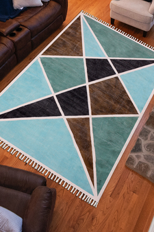Hand Woven Carpet Handmade Cotton Dhurrie Hand Block Print Yoga Kilim Rug