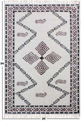 Kitchen Rug Living Room Carpet Handmade Cotton Durries kilim Area Rugs 3