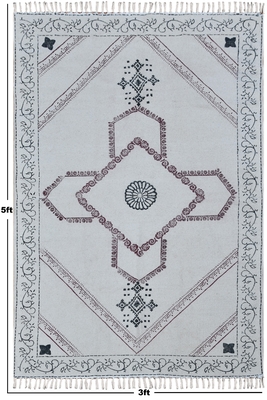 Home Decor Rugs Handmade Cotton Dhurries Traditional Carpet Yoga Area Rugs 3
