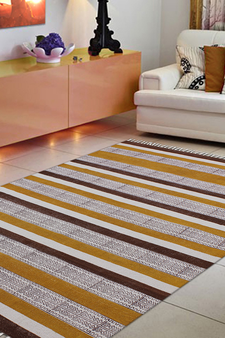 Decorative Carpet Pure Cotton Dhurrie Finely Woven Traditional Area Kilim Rug