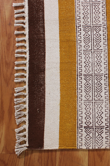 Decorative Carpet Pure Cotton Dhurrie Finely Woven Traditional Area Kilim Rug