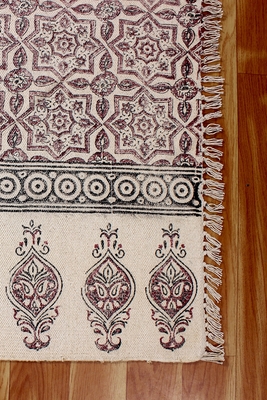 Natural Handmade Rug Natural Cotton Kilim Geometric Rugs Kitchen Area Mat 5