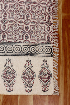 Natural Handmade Rug Natural Cotton Kilim Geometric Rugs Kitchen Area Mat