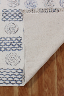 Hand Woven Natural Cotton Durries Basement Area Rugs Outdoor Patio Rug