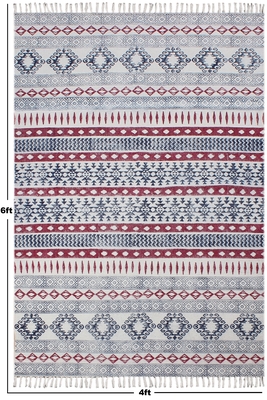 Indian Handmade Cotton Rug Living Room Rug Outdoor Durrie Garden Yoga Mat 3