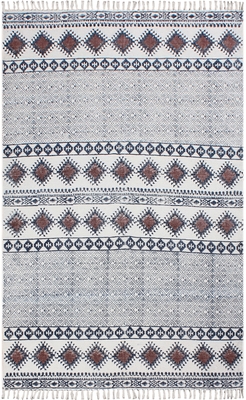 Indian Hand Block Printed Durries Soft Cotton Area Rugs Bathroom Rugs 1