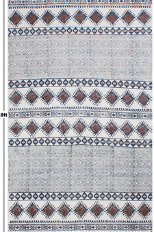 Indian Hand Block Printed Durries Soft Cotton Area Rugs Bathroom Rugs