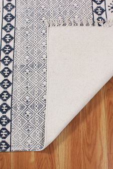 Indian Hand Block Printed Durries Soft Cotton Area Rugs Bathroom Rugs