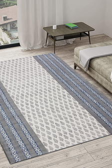 Study Room Rug Kitchen Area Mat Hand Block Printed Cotton Area Durries