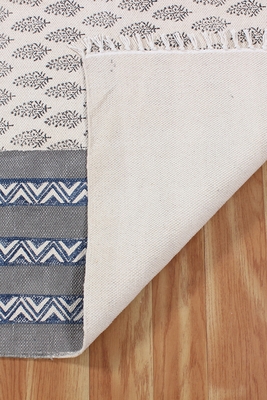 Study Room Rug Kitchen Area Mat Hand Block Printed Cotton Area Durries 4