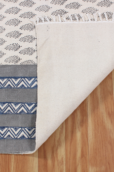 Study Room Rug Kitchen Area Mat Hand Block Printed Cotton Area Durries