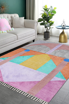 Natural Pure Cotton Durries Living Room Carpet Geometric Area Kilim