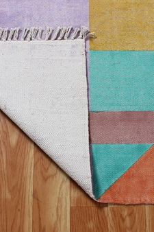 Natural Pure Cotton Durries Living Room Carpet Geometric Area Kilim