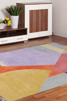 Pure Cotton Dhurrie Finely Woven Traditional Carpet Hand Block Print Yoga Kilim
