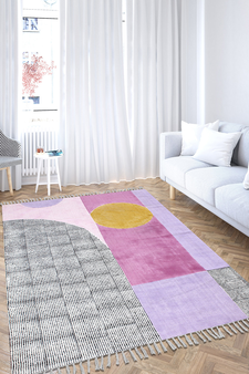 Multicolor Rug Geometric Area Carpet Handmade Cotton Kilim Home D�cor Rug