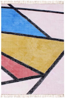 Boho Print Handmade Cotton Kilim Geometric Area Rug India Cotton Carpet