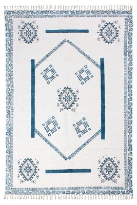 Indian cotton area rug Hand block printed rug Custom size rug Office home Area rug 1