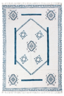 Indian cotton area rug Hand block printed rug Custom size rug Office home Area rug
