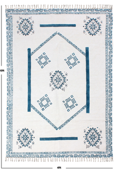 Indian cotton area rug Hand block printed rug Custom size rug Office home Area rug