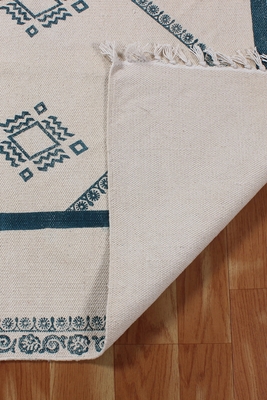 Indian cotton area rug Hand block printed rug Custom size rug Office home Area rug 4