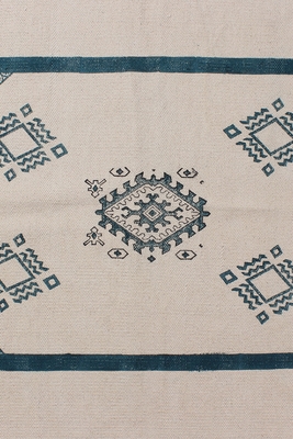 Indian cotton area rug Hand block printed rug Custom size rug Office home Area rug 5