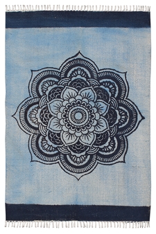 Indian cotton area rug Floral printed rug Outdoor rug Kitchen Dining room rug