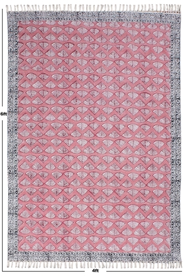 Handmade cotton rug Hand block printed rug Outdoor rug Kitchen Living room rug 3