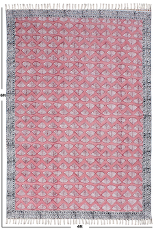 Handmade cotton rug Hand block printed rug Outdoor rug Kitchen Living room rug