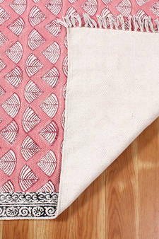 Handmade cotton rug Hand block printed rug Outdoor rug Kitchen Living room rug