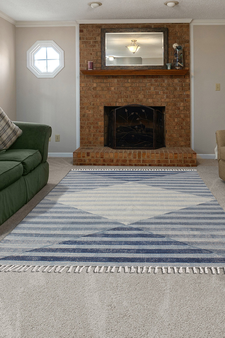 Cotton Area rug Outdoor rug Hand block printed rug Kitchen Living room rug