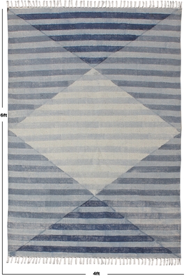 Cotton Area rug Outdoor rug Hand block printed rug Kitchen Living room rug 3