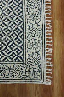 Floral rug Indian boho rug Cotton area rug Kitchen kilim Outdoor rug Living room rug