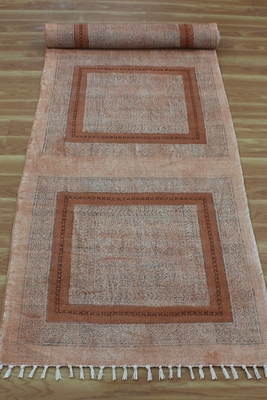 Flat Weave Cotton area rug Hand block printed rug Outdoor rug Dining room rug 5